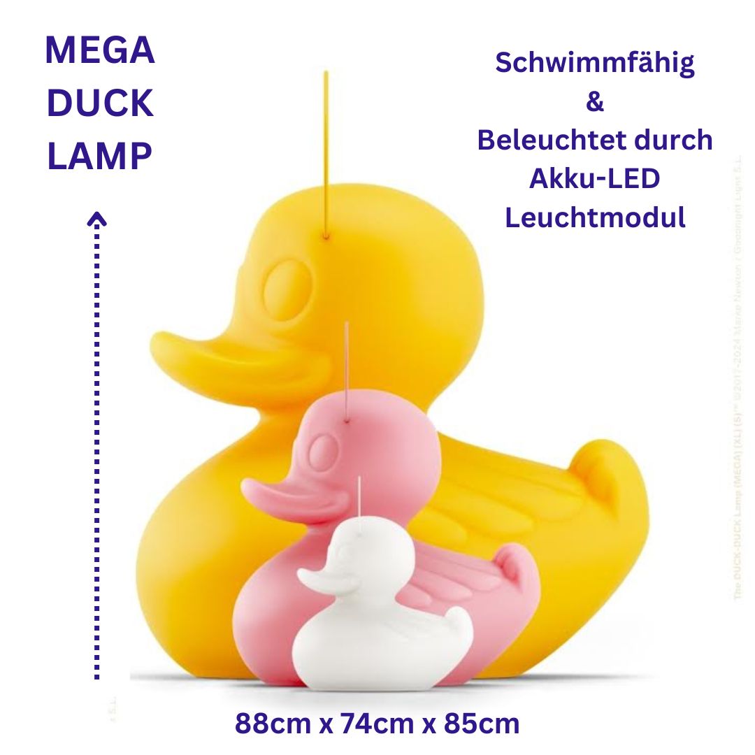 MEGA-DUCK lamp Gelb - Höhe 85cm - schwimmfähig von Goodnight light