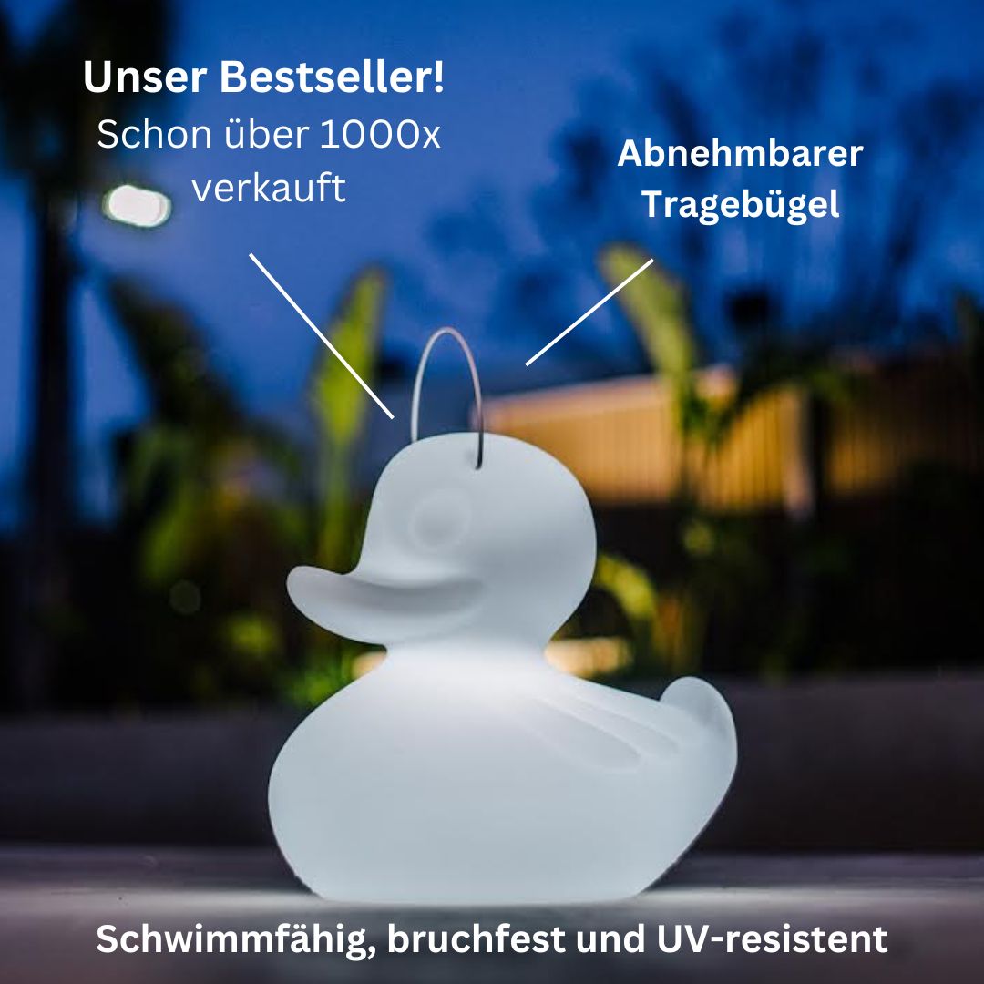 DUCK-DUCK lamp S, Akku-LED Schwimmente von Goodnight light