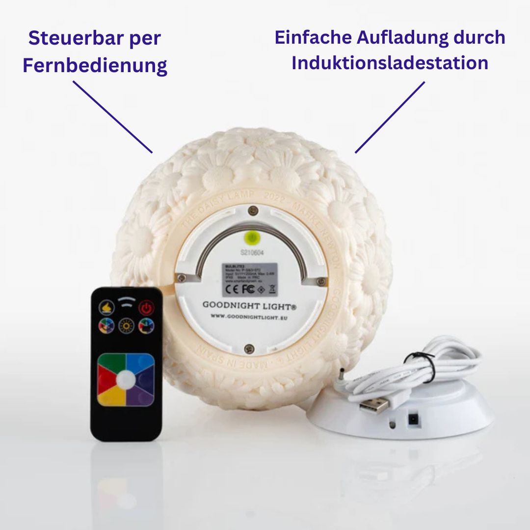 DAISY lamp kreative, kabellose Tischleuchte von Goodnight light - ivory (cremeweiß)