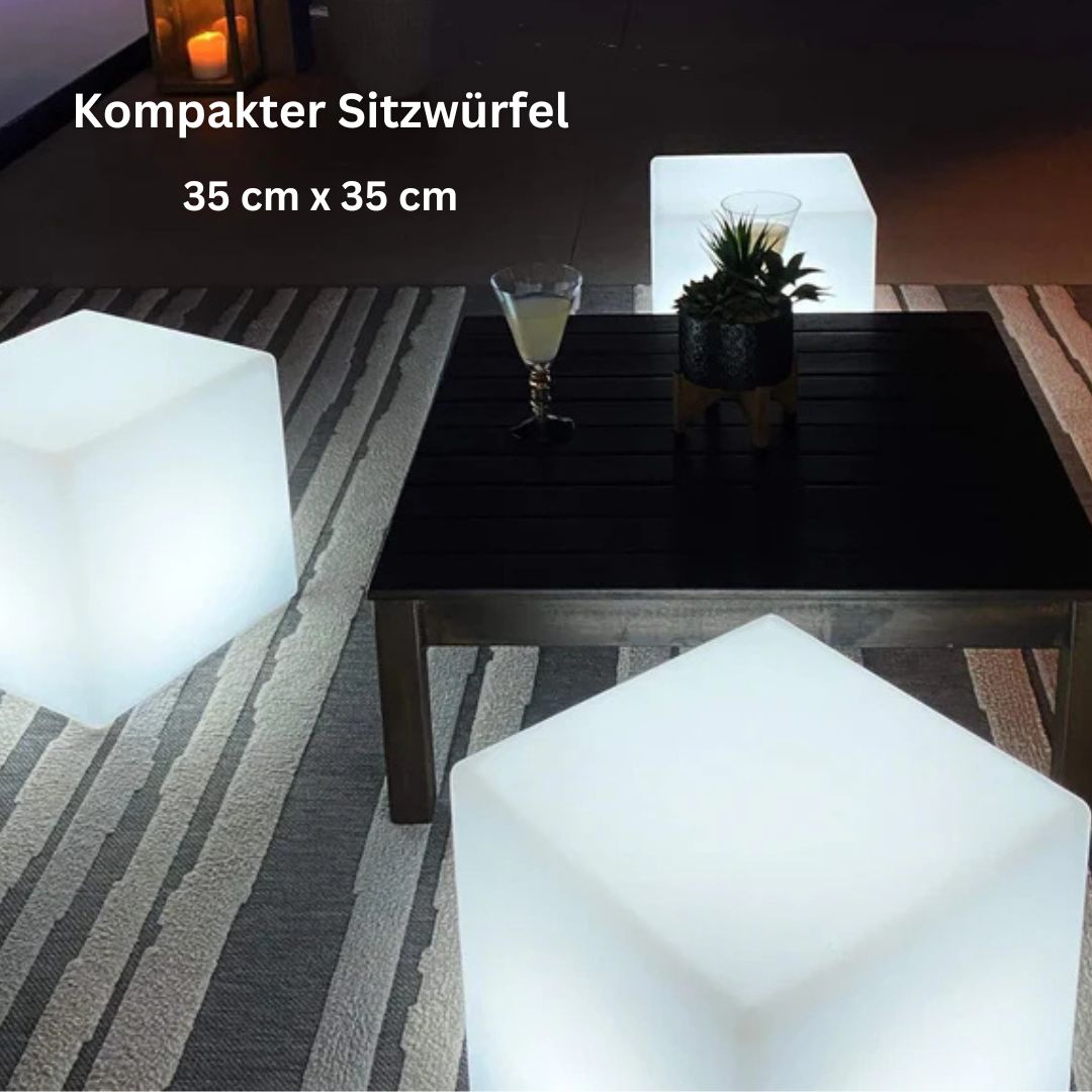 CUBE kabelloser Outdoor Lichtwürfel 35cm von Smart and Green