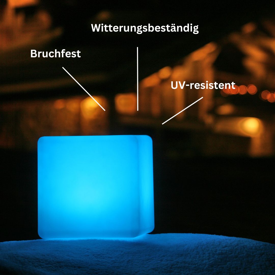 CUBE kabelloser Outdoor Lichtwürfel 35cm von Smart and Green