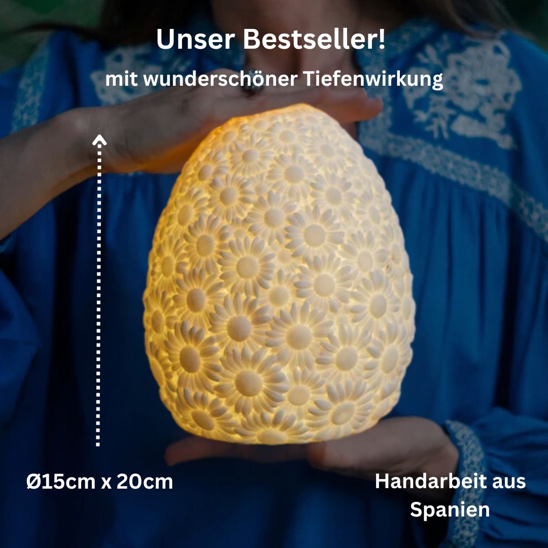 DAISY lamp kreative, kabellose Tischleuchte von Goodnight light  - ivory (cremeweiß)