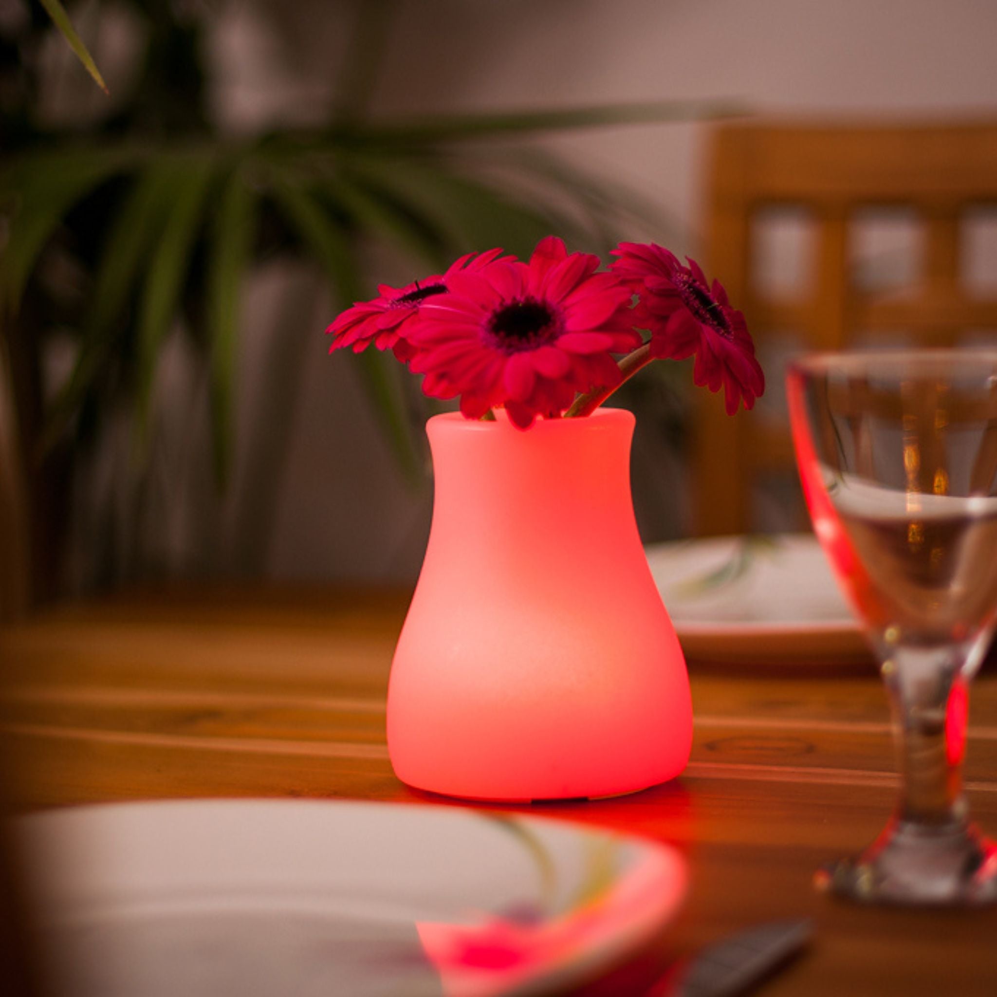 OLIO Akku-LED, bruchfeste, wasserdichte Tischvase von Smart and Green