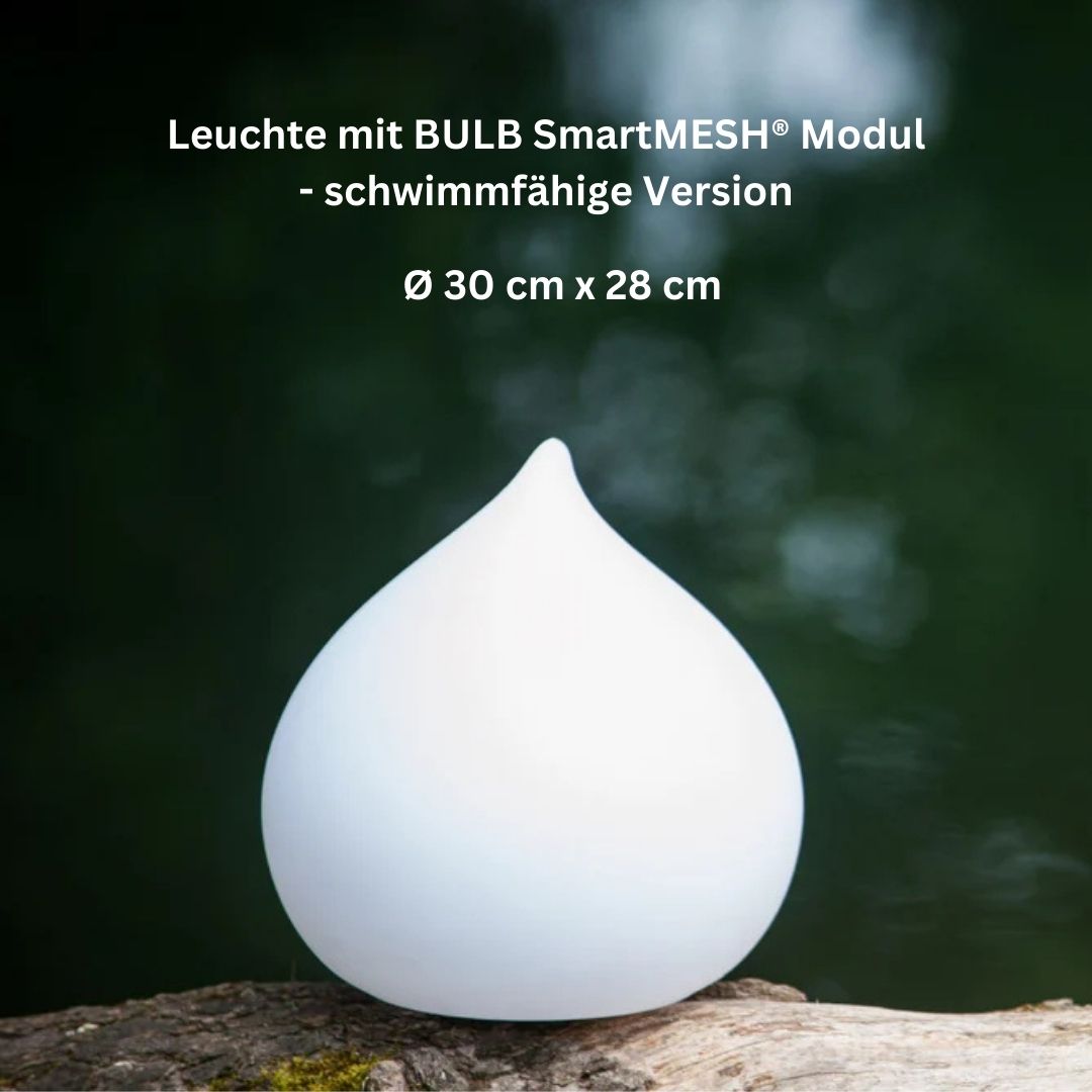 DEW -kabellose, schwimmfähige Designleuchte von Smart and Green