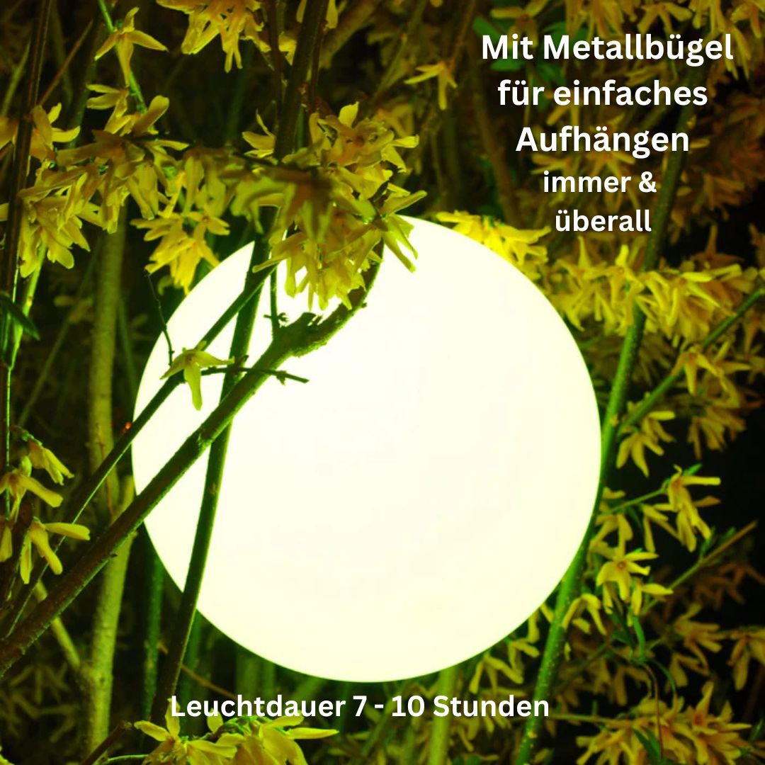 PEARL kabellose Outdoor-Lichtkugel Ø 25cm, schwimmfähig von Smart and Green
