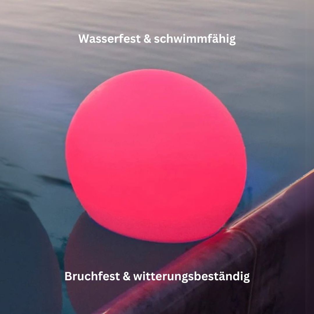 PEARL kabellose Outdoor-Lichtkugel Ø 25cm, schwimmfähig von Smart and Green
