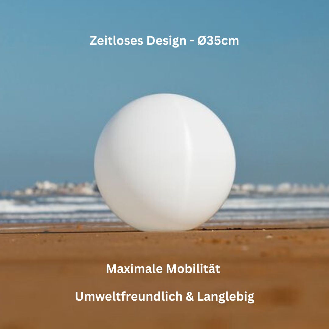 BALL kabellose, bruchfeste, schwimmfähige Lichtkugel von Smart and Green Ø35cm