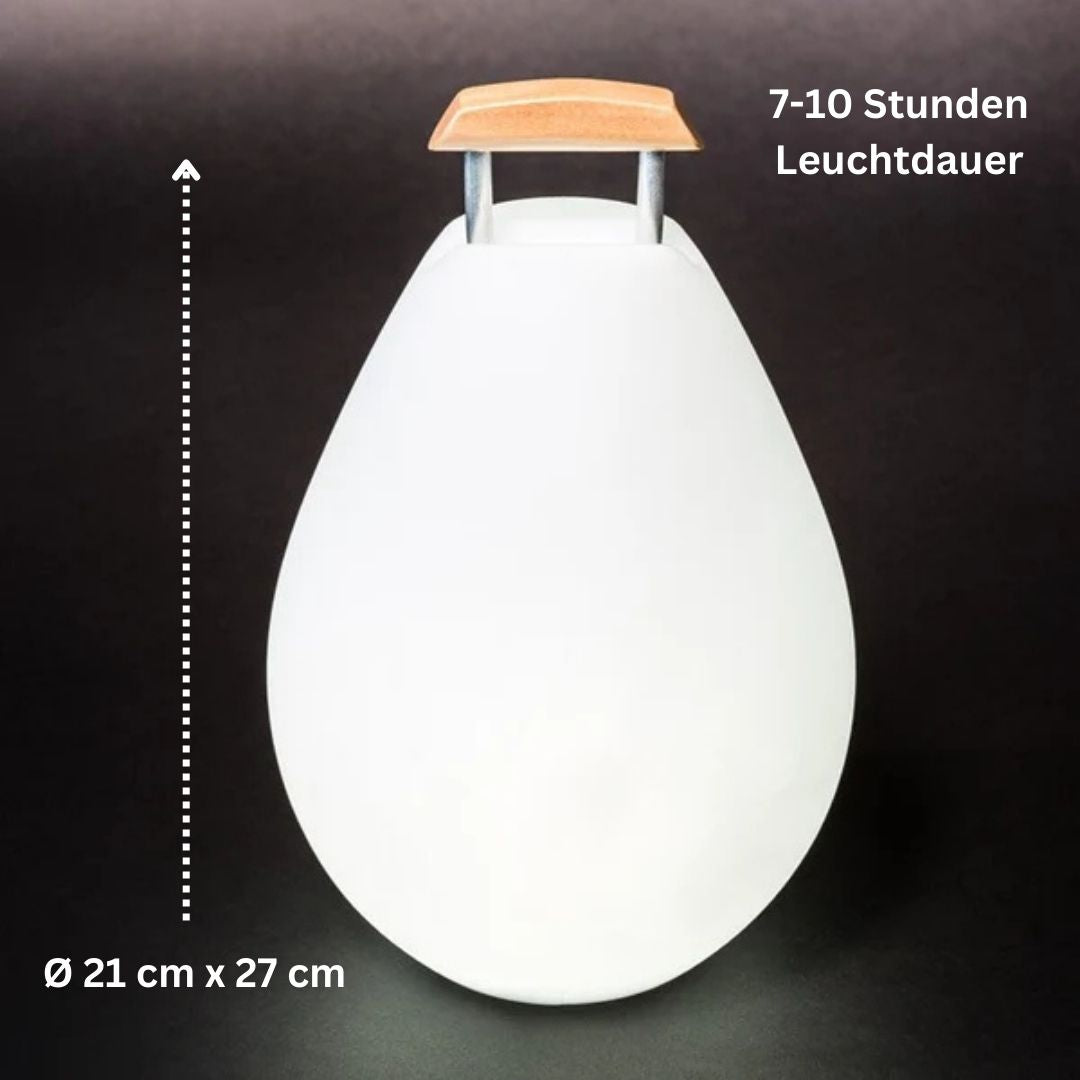 VESSEL 2s kabellose LED Designleuchte mit Holzgriff und APP Steuerung von Smart and Green